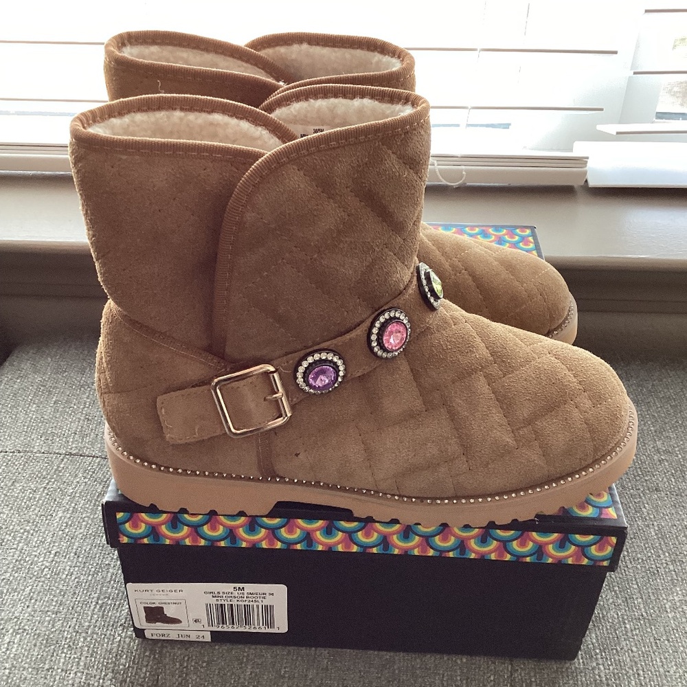Kurt Geiger London Kids' Mini Orson Bootie (Big Kid), size 5